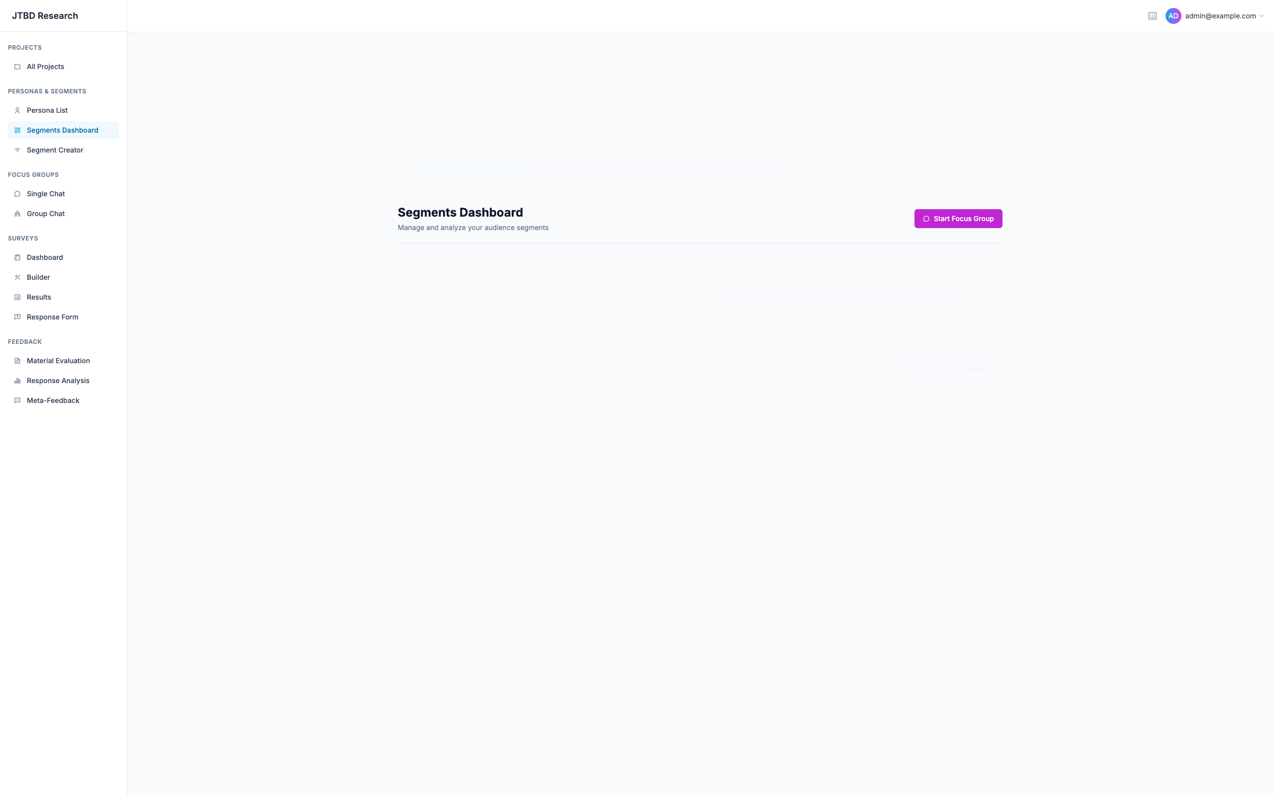 Analytics showing feature opportunity scoring by customer segment